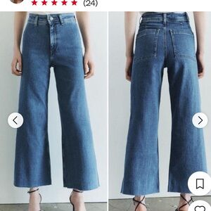 Zara Blue Flare & Wide Leg Jeans